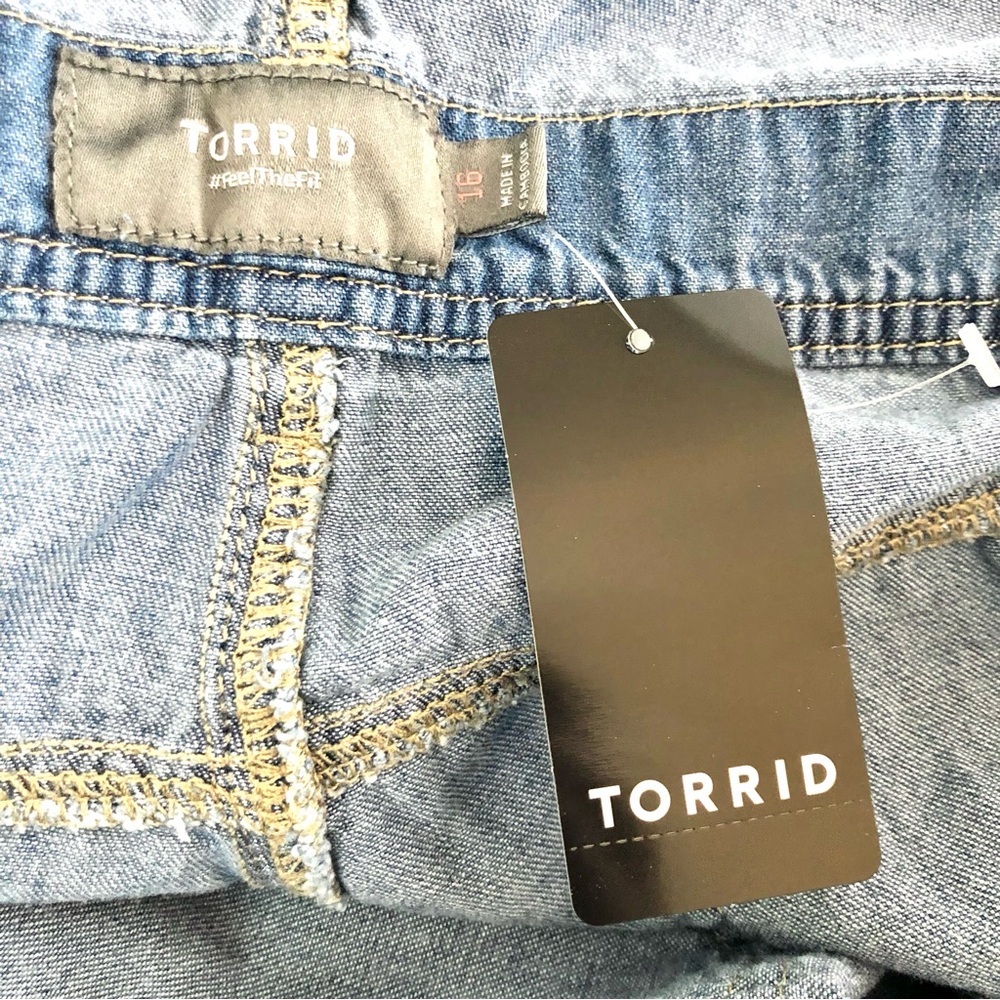 Torrid Blue Denim Women Jeans Overalls - Picture 4 of 10